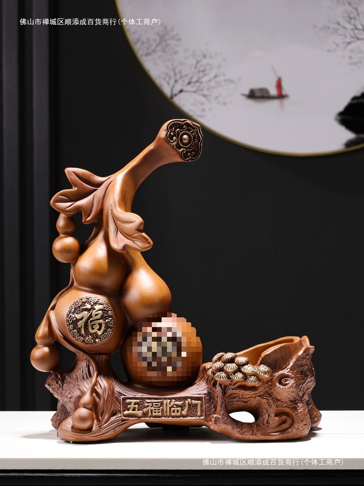 Table Wine Cabinet Decorations Living Room Sideboard Wine Rack Ornaments Wine Tray Home Creative Wine Rack Chinese Gourd