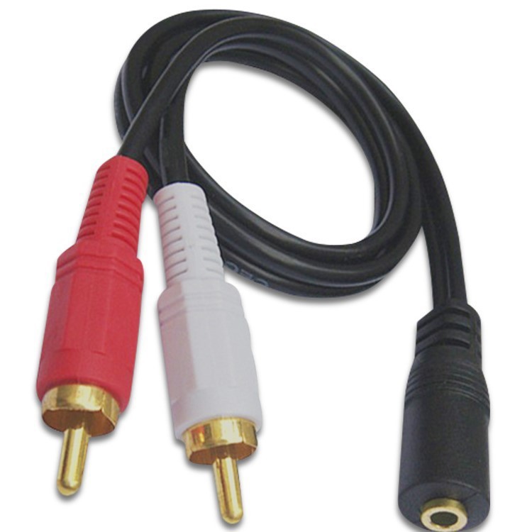 One -to -two audio cable DC3.5 mother -to -RCA audio cable one -to -two RCA bus dc3.5 mother audio extension 5