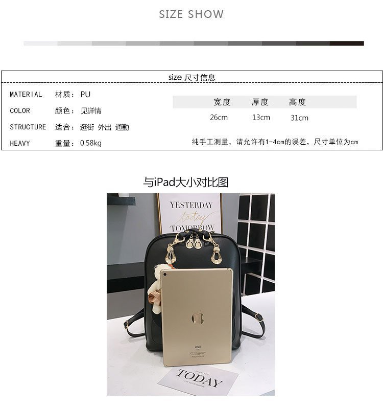 New style backpacks for women, fresh and cute student fashion and casual Korean-style women's bags, cross-border one-piece shipping worldwide undefined