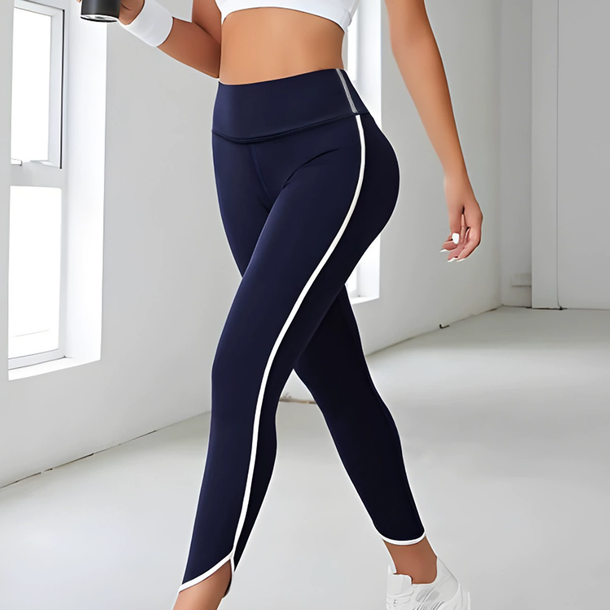 Пояс для талии, двусторонние legginges, спортивное нижнее белье для коррекции формы бедер, комбинезон для зала, обтягивающее, высокая талия, для бега