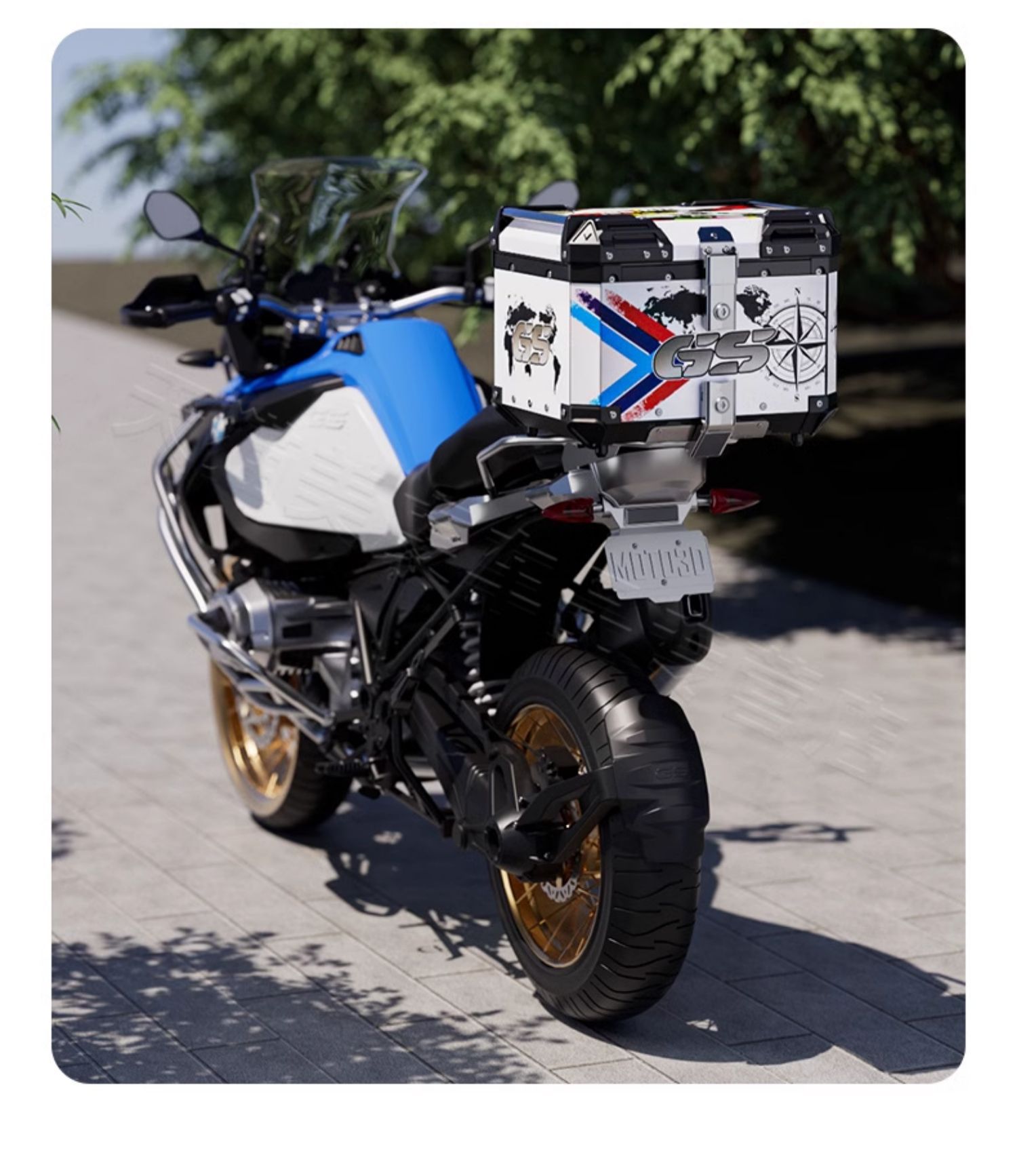 Motorcycle Aluminum Alloy Tail Box Large Capacity Trunk Scooter Luggage Large Universal Tool Box Tail Box