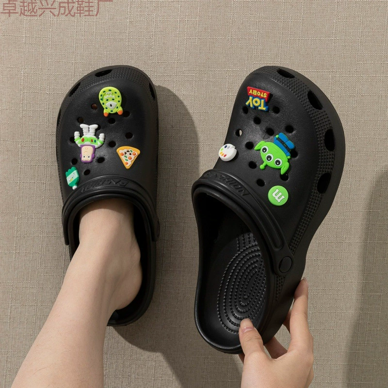 2025EVA пещерные туфли для мужчин и женщин, чтобы носить толстую подошвину, нескользящие 2024 новые наружные пляжные сандалии