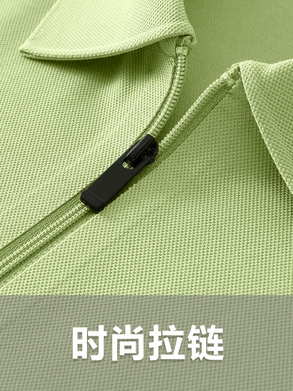 Cafés y tiendas de té de leche ropa de trabajo lino seda cremallera polo ropa personalizada ropa de verano resistente al desgaste