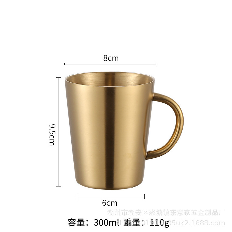 メーカー直供越境ビールグラス304ステンレスコップ韓国式コーヒーコップ二重断熱屋外バーベキュー|undefined