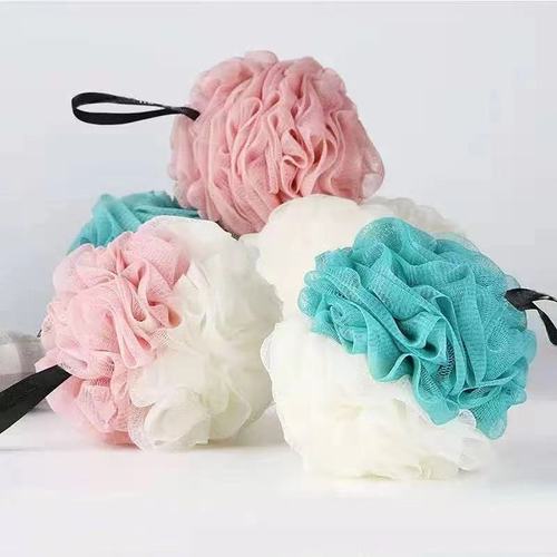 Cute bath ball large size bath flower back rub bath flower color matching household foaming independent packaging soft bath ball