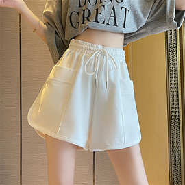 阔腿运动短裤女灰色休闲裤夏季高腰宽松显瘦外穿跑步时髦卫裤子潮