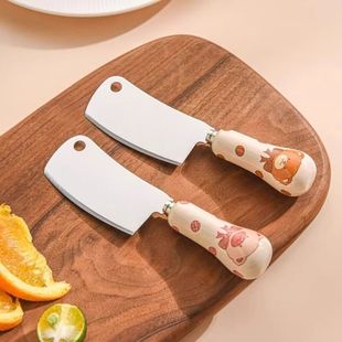 Factory wholesale special price mini version small kitchen knife children's food supplement small kitchen knife household stainless steel high color cute