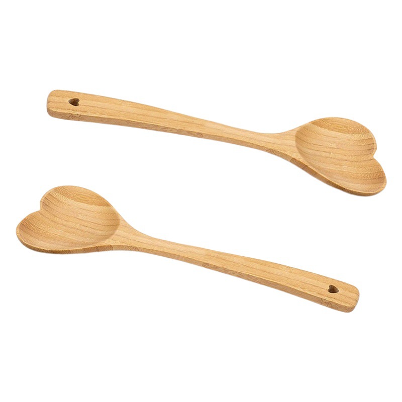 Amor de bambú cuchara vajilla de bambú miel pequeña cuchara de bambú tamaño venta directa de la fábrica