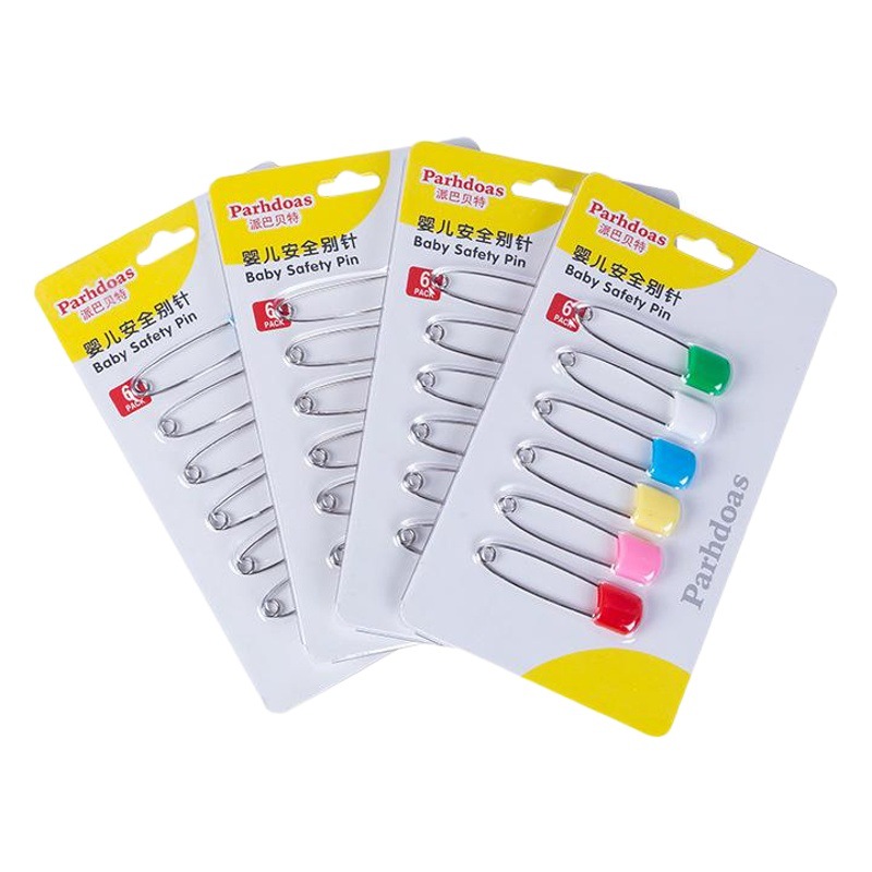 Paibabat Color Baby Pin de acero inoxidable Baby Pin 6 piezas Anti-rebote y anti-deformación 70058