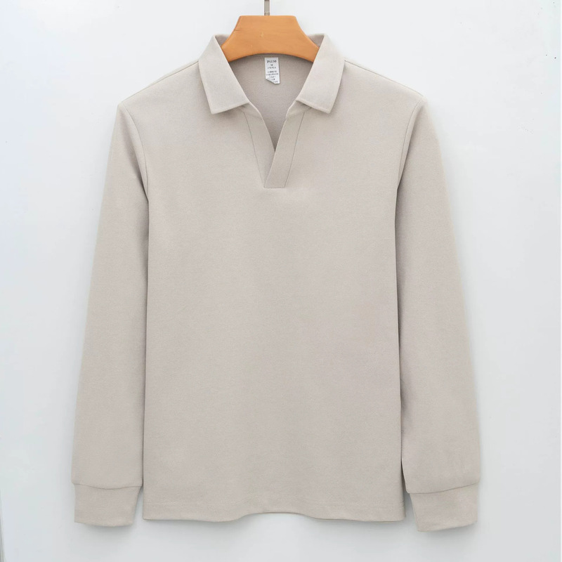 高級カモメ襟長袖吸湿速乾ソロナ抗菌Tシャツ高級作業服ラペルポロシャツ男性用|undefined