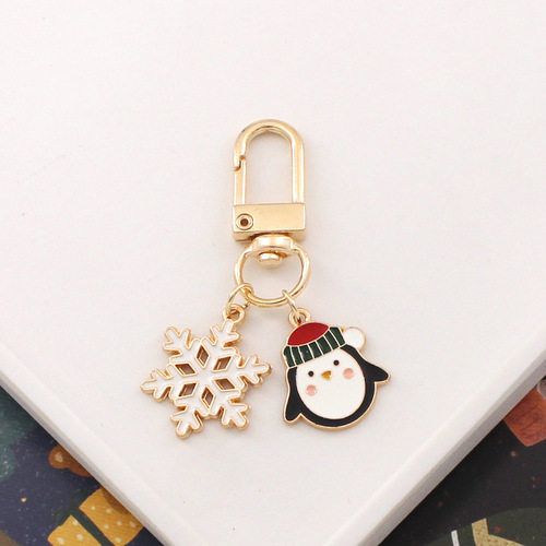 Christmas keychain accessory small pendant Keychain wholesale metal keychain Christmas alloy keychain