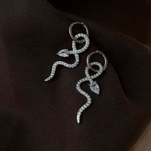2023新款潮韓版東大門簡約小眾個性流線時尚網紅氣質小蛇耳圈耳環