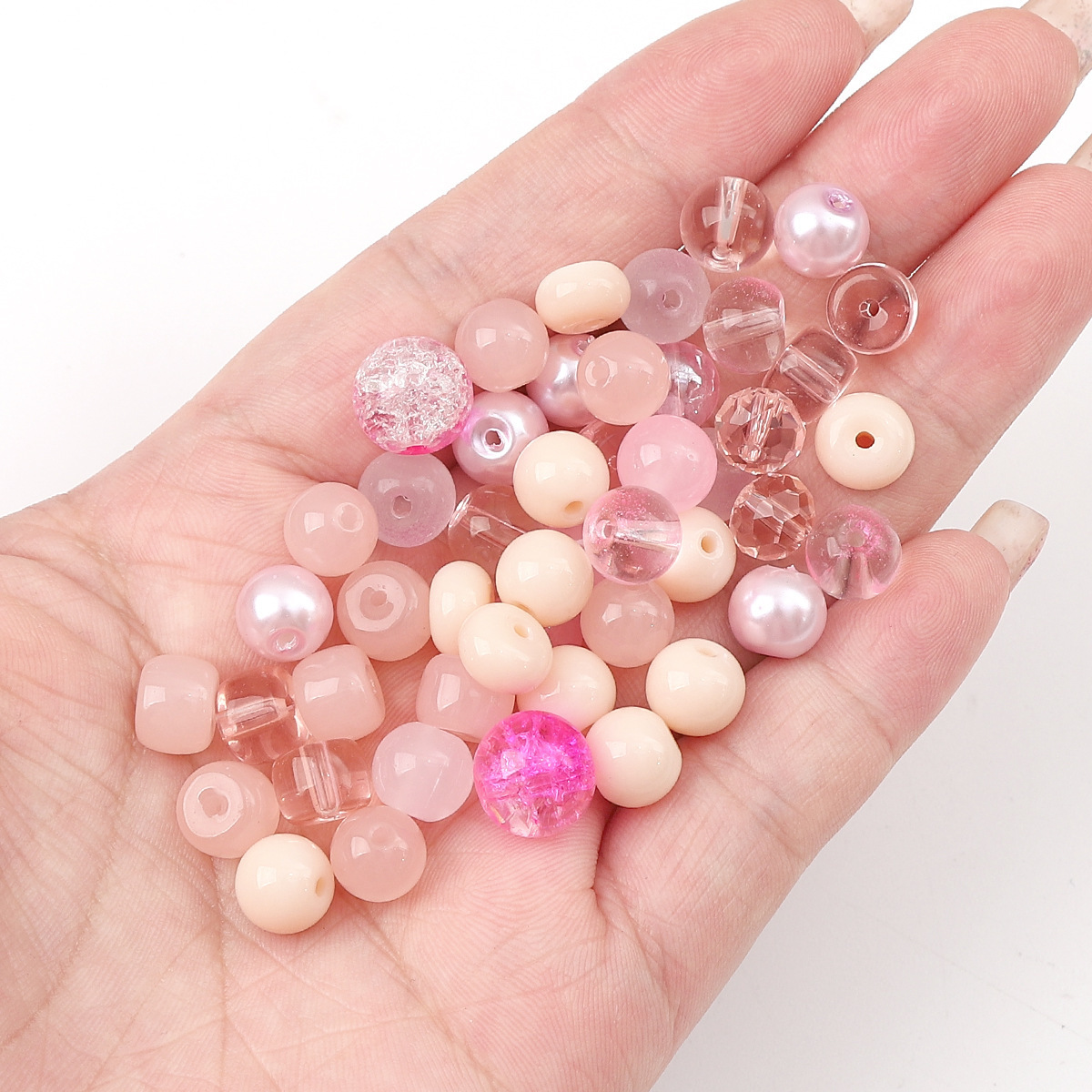 20 Pieces Diameter 8mm Hole 1~1.9mm Glass Solid Color Beads display picture 5