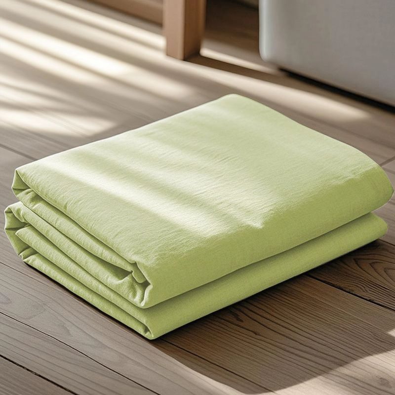 Color sólido piel transpirable sábanas de algodón lavable de una sola pieza dormitorio de estudiantes una sola colcha de almohada de tres piezas conjunto 2026 nuevo