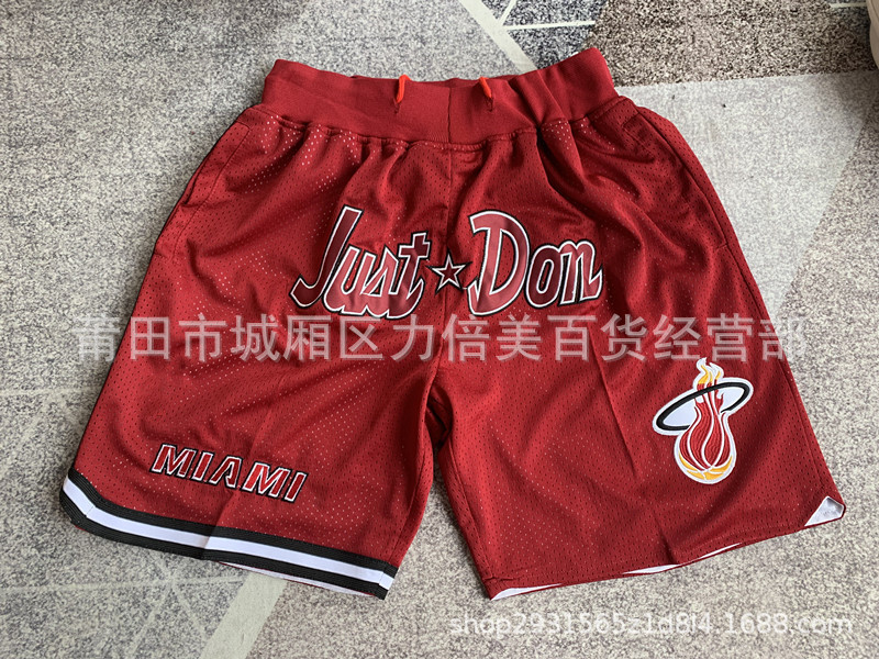 Comercio exterior pantalones de fútbol al por mayor Warriors Lakers 76 caliente Raptor mágico bolsillo bordado pantalones cortos pantalones de baloncesto NFL