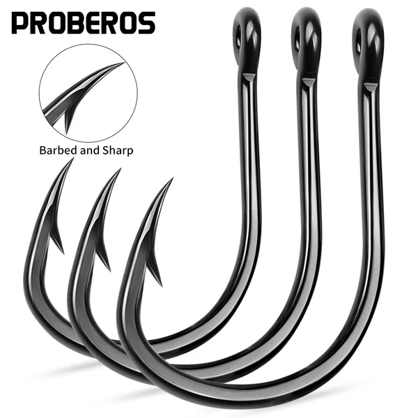 High Carbon Steel Villain Hook Iron Plate Hook with Barbs Sea Fishing Hook Rock Fishing Sea Fishing Big Fish Grouper Sturgeon Hook 10 Pieces/Bag