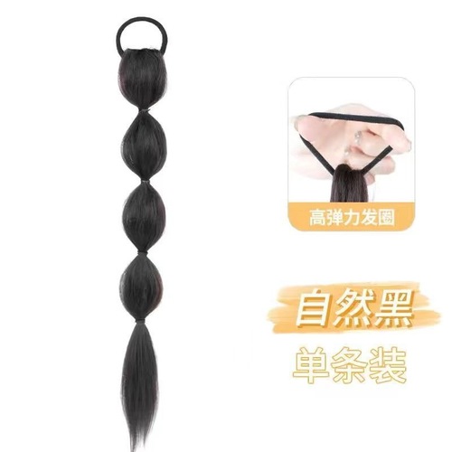 Children's wig female lantern bubble braid natural fluffy simulated hair double ponytail high temperature wire braid manufacturer wholesale