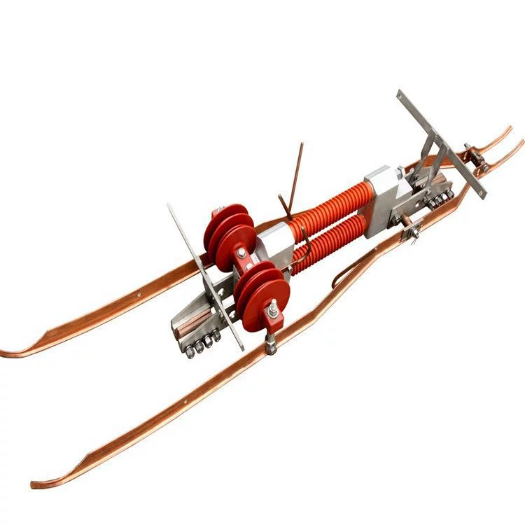 Аксессуары для железнодорожной контактной сети, 1500 В, двойной скользящий гибкий сегментированный изолятор, зажим для провода, скользящая нагрузка 36 кН