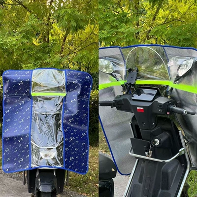 Specialized transparent windscreen for cycling, summer heat-insulating waterproof film for scooters and electric bikes, windproof and rainproof front cover for commuting (Motorcycle front windshield) - magic-tape-style