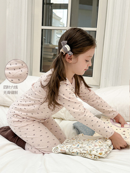 Antibacterial children's woolen cartoon pijama