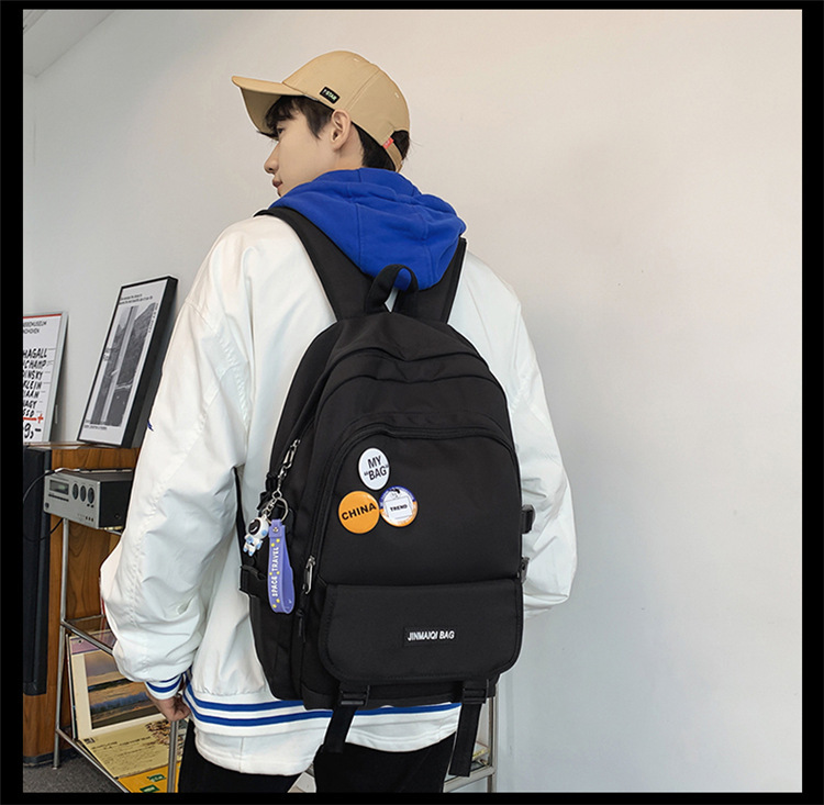 Fashion Solid Color Square Zipper Fashion Backpack display picture 1