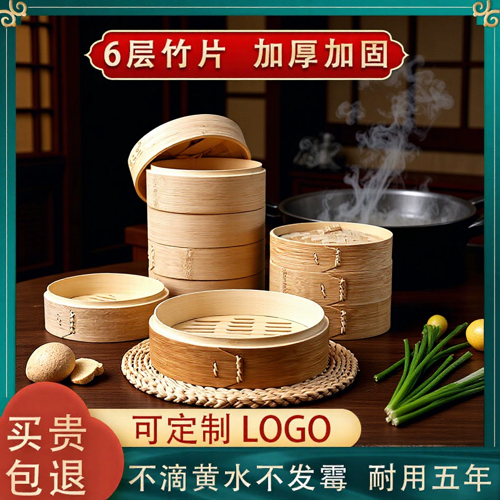 Кантонский стиль димсам, домашняя глубокая пароварка из бамбука, карбонизированная коммерческая мини-пароварка для маленьких булочек.