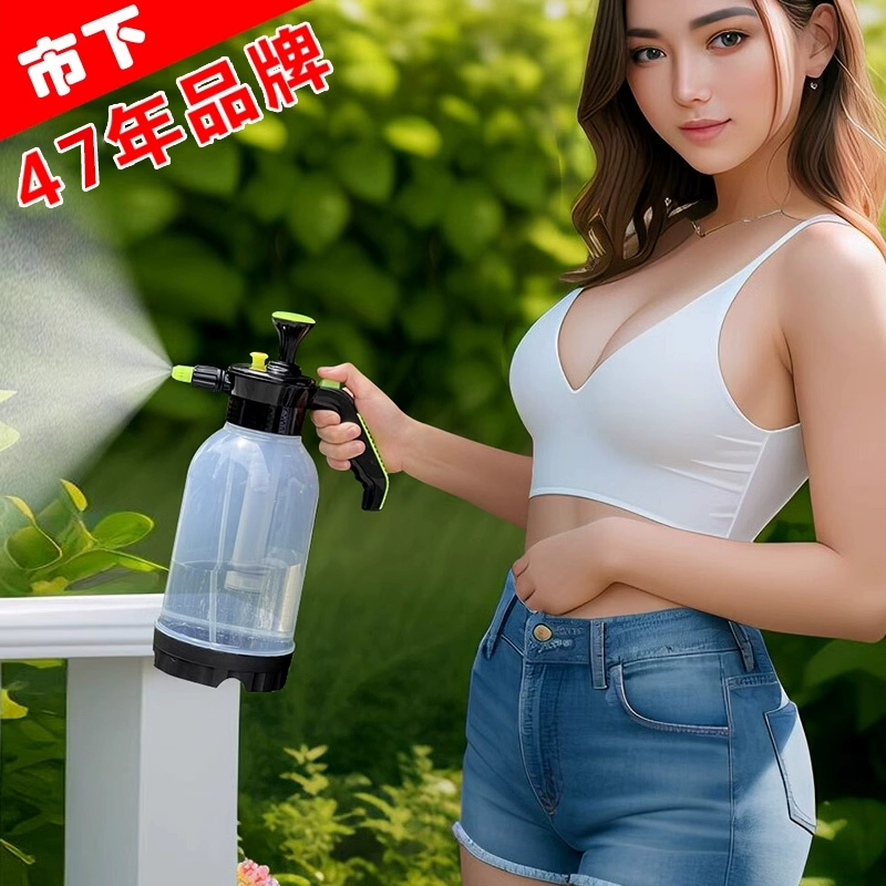 Муниципальный полив 2L прозрачный полностью пластиковый устойчивый к коррозии чайник для садоводства