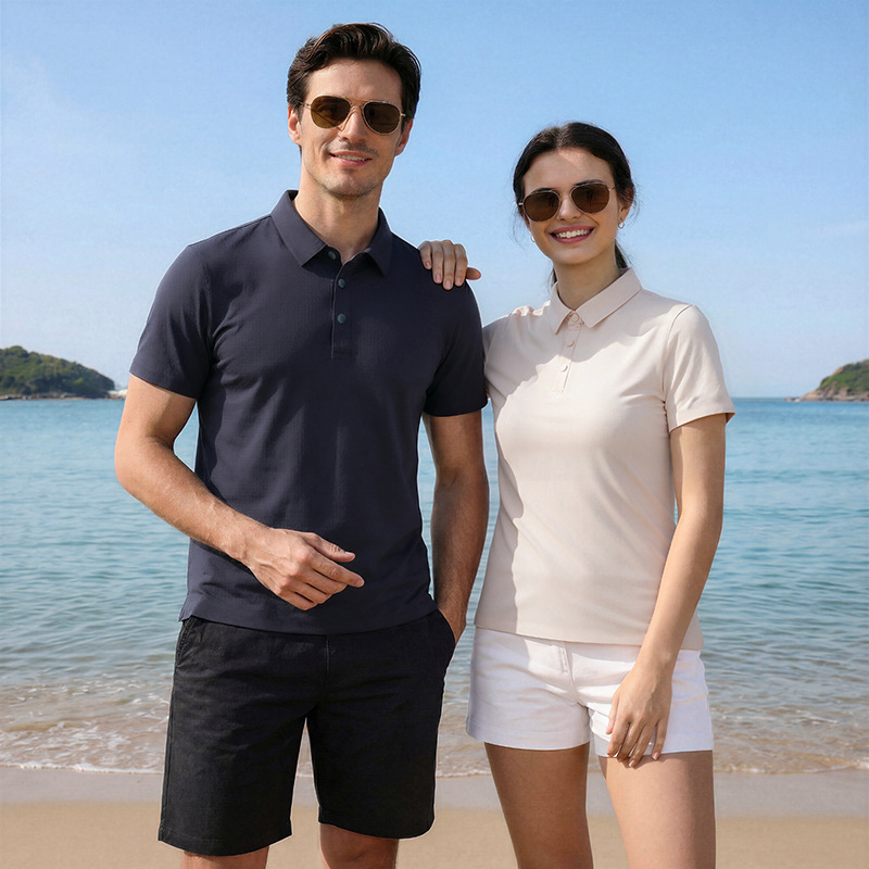 2026 High-End Quality Solid Color Polo Shirts for Couples, Short-Sleeved Summer Tops for Men and Women, Simple Lapel Business T-Shirts 2026 High-End Quality Solid Color Polo Shirts for Couples, Short-Sleeved Summer Tops for Men and Women, Simple Lapel Business T-Shirts