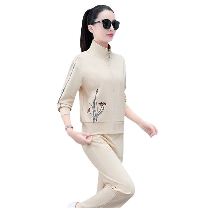 (2개) 스포츠 세트 여성의 봄과 가을 2024 새로운 한국 패션 스포츠웨어 캐주얼 긴 소매 재킷 느슨한 투피스 세트