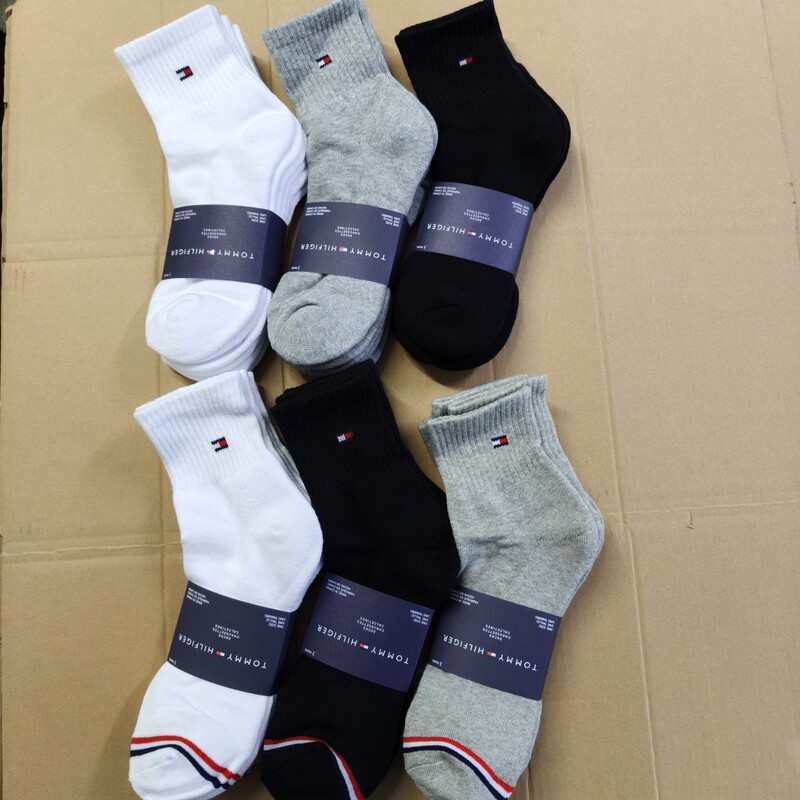 Foreign Trade Tommy Socks Men's Mid-Calf Socks Towel Bottom Thickened Autumn and Winter Business Socks Wholesale