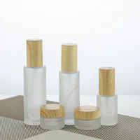 Древесная текстура Cosmetic Стекло Образец Разливочная бутылка Mands Спрей Бутылка Тонер Крем Увлажнение