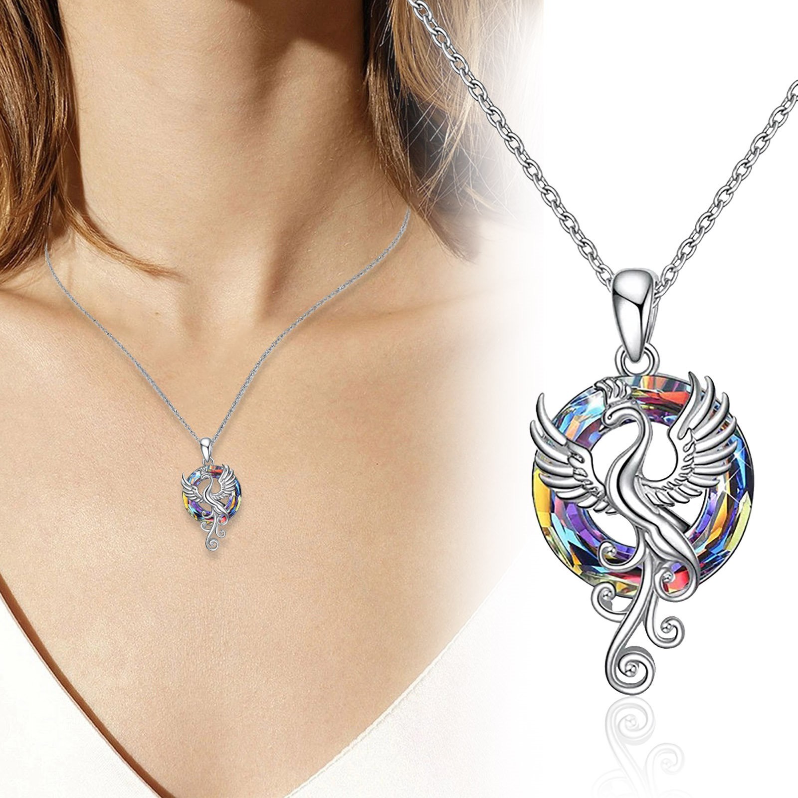 Fashion Phoenix Stainless Steel Plating Pendant Necklace 1 Piece