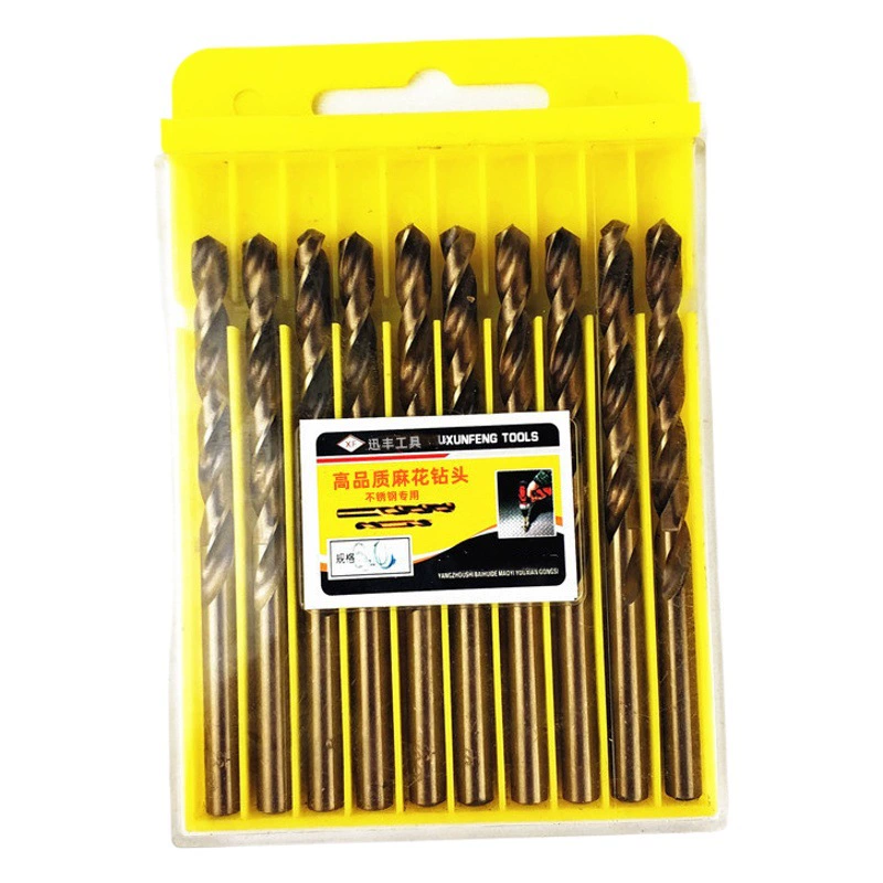 Xunfeng спиральное сверло, железо из нержавеющей стали, сверхтвердая ручная сверлильная головка, Специальный сплав, прямая ручка, костюм 1-14 мм