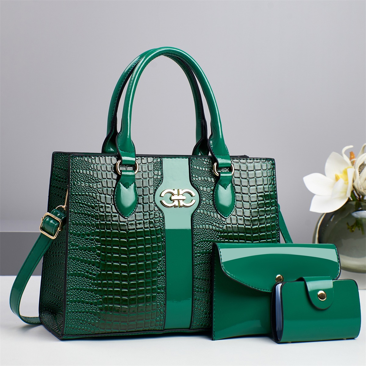 Bolso tote retro de lujo ligero bolso femenino 2025 primavera todo fósforo de gran capacidad bolso de hombro para niño y madre