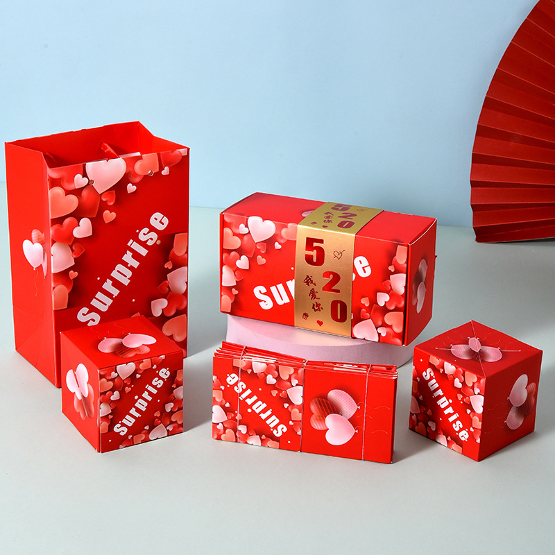 레드 520 사랑해요 6겹 [무료 거들 + 선물가방]