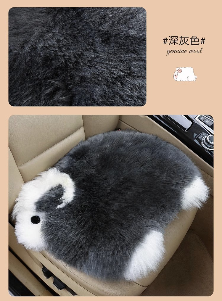 New winter car wool plush seat cushion, non-slip heated seat cushion, long plush, direct wholesale from manufacturer