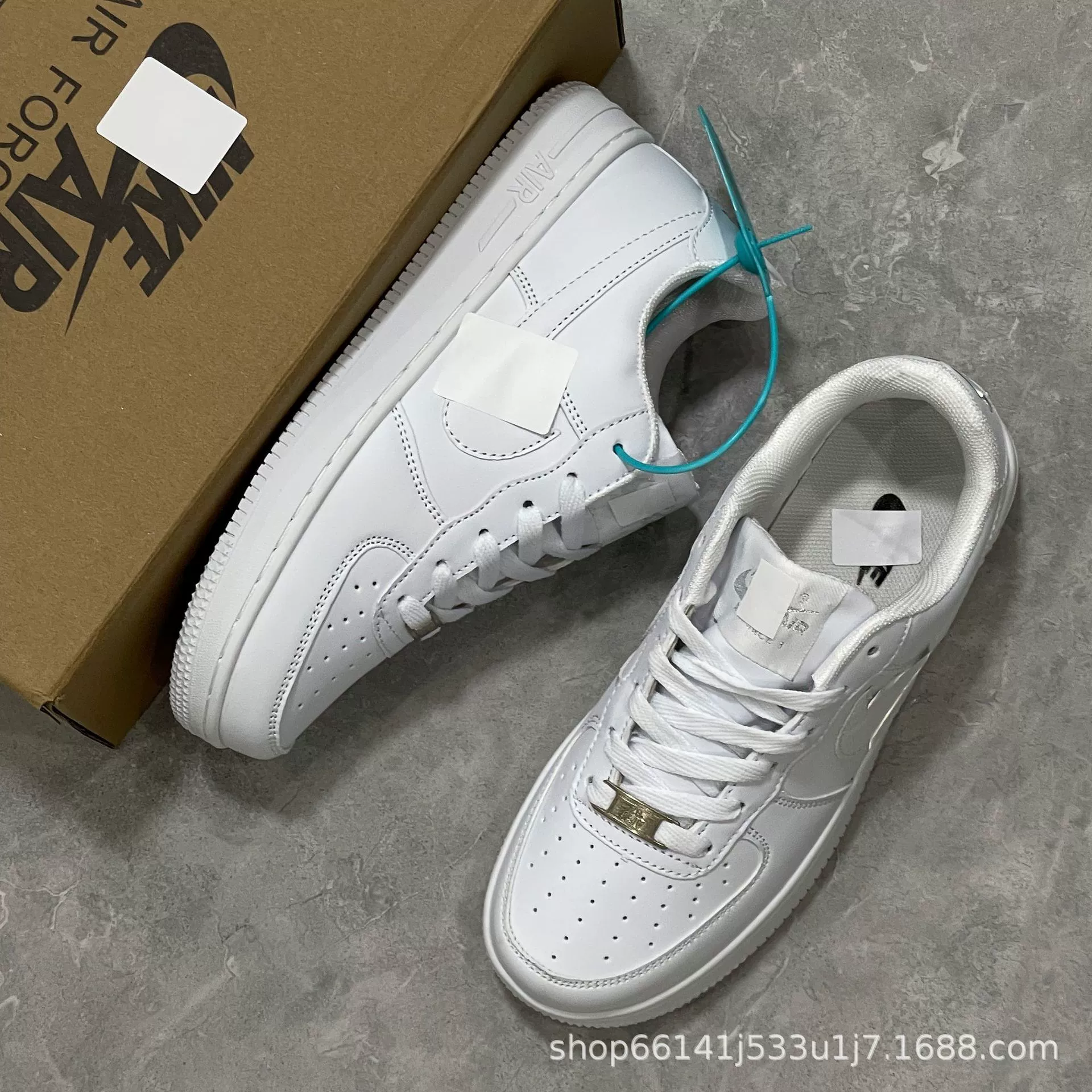 Кроссовки Nike Air Force 1 low, унисекс классические, цвета белый и чёрный, размеры 36–44
