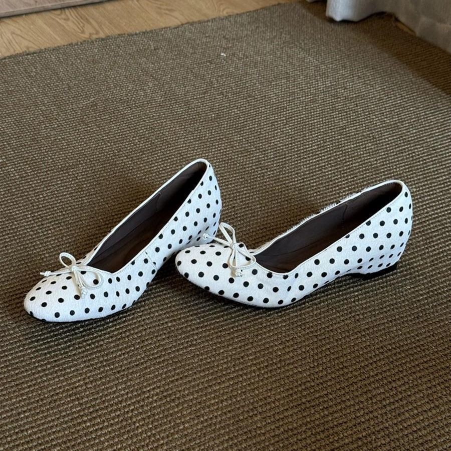White polka dots [height increased by 4 cm] If your feet are too thin, please or…