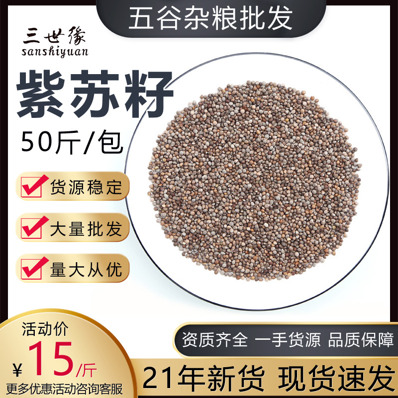 批發紫蘇籽 廠家銷售五谷雜糧原料散裝 OEM代工貼牌