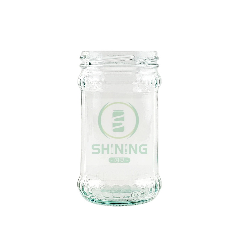 批发透明圆形经典老干妈瓶子辣椒酱瓶酱菜瓶食品级耐高温玻璃瓶