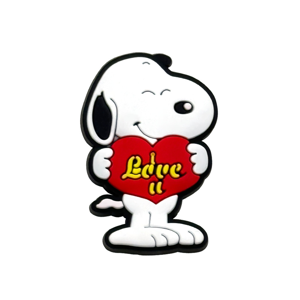 Círculos animados Snoopy zapatos flores Snoopy zapatos agujero de flores accesorios botones de zapato PVC botones de jardín botones de decoración