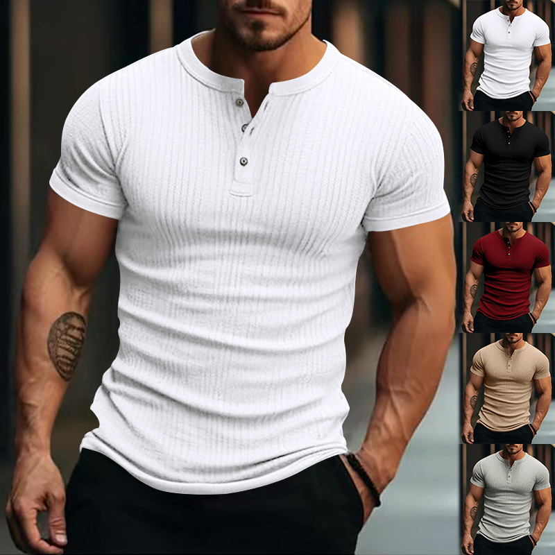 182g Weight Short Sleeve Sleeve Length Regular Sleeve Sleeve Type Polyester Fabric Type Regular Top Length T-shirt Tops Type Casual Occasion Round Neck Neckline Breathable Function Slim Fit Type Solid Color Pattern Summer Season Men's Gender Simple Style Style Men's Solid Color Simple Style Round Neck Short Sleeve Slim Men's T-shirt 无