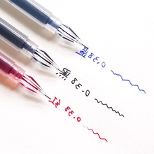 高顏值中性筆大容量水筆水晶頭鑽石筆黑筆學生考試碳素簽字筆