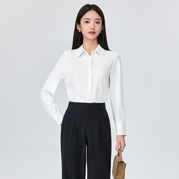 Professional white autumn shirt