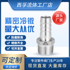メーカー304ステンレス六角外糸宝塔継手316変径皮管転換継手精鋳外歯皮接