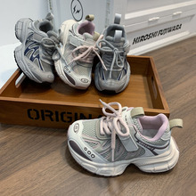 批发一件代发2026春季新款男女儿童休闲运动跑步鞋时尚学生网鞋