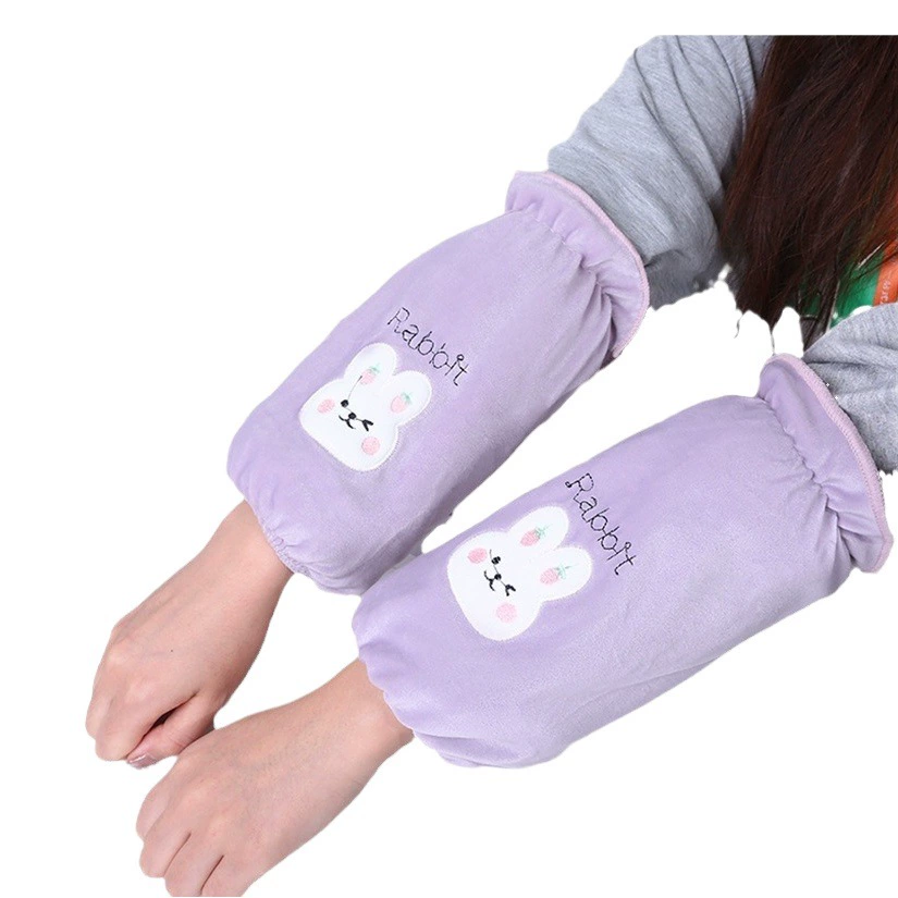 2023 новые длинные плюшевые рукава женские осенне-зимние милые взрослые рукава анти-грязные рукава офисные рукава рабочие