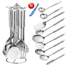 加厚不锈钢厨具套装炒菜锅铲子汤勺子漏勺煎铲饭勺厨房用具七件套