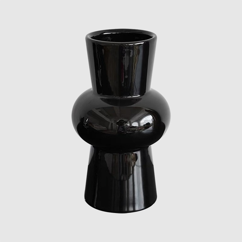 轻奢简约ins陶瓷花瓶插花摆件高级感小众红色高颜值花瓶陶瓷摆件