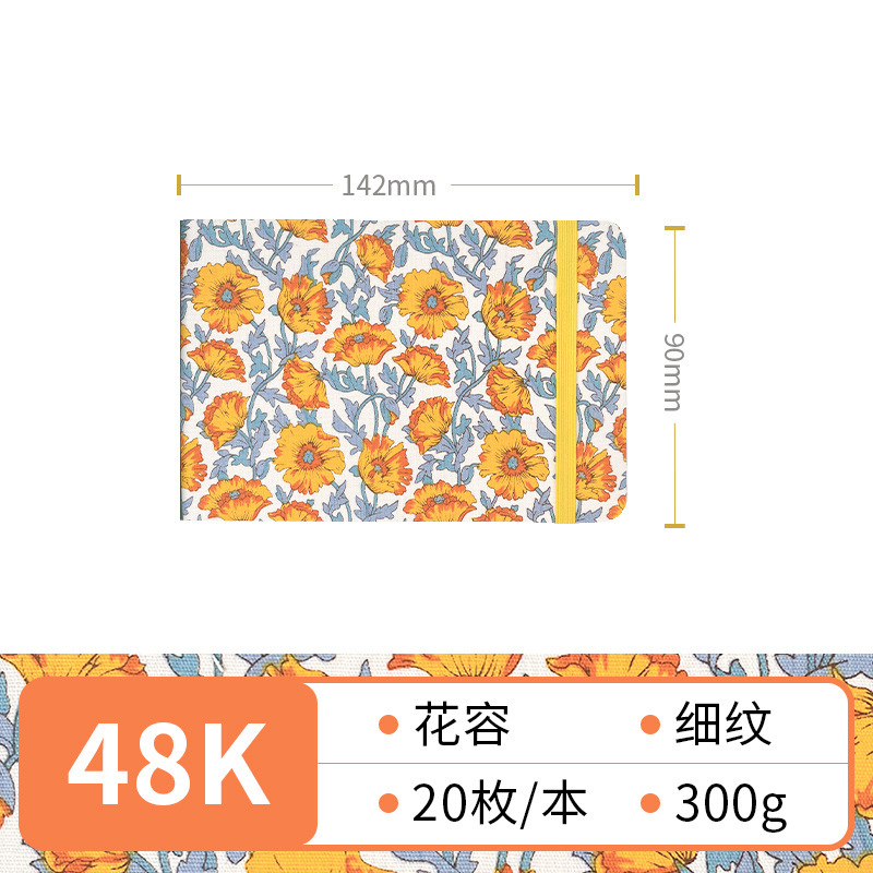 飞乐鸟水彩本300g小本便携旅游盖章绘画本国风文创手帐水彩涂色本|undefined